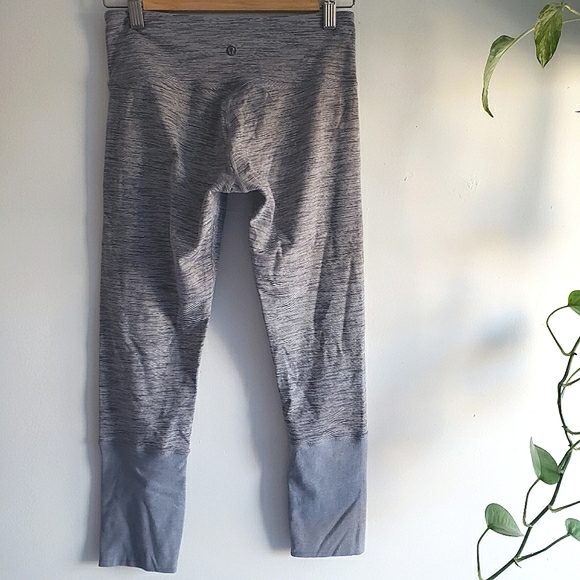 Lululemon Wunder Under Crop Leggings Wee Are From Space Coal Fossil 6 Rare - Picture 2 of 12